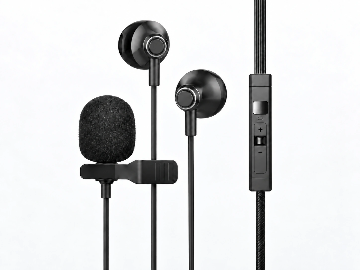 Wired Earphones with Lavalier Microphone 1