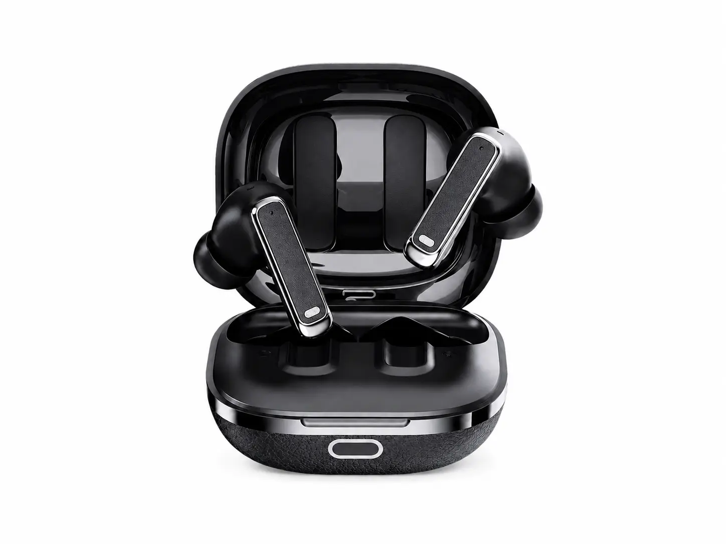 Auriculares TWS con acabado de cuero