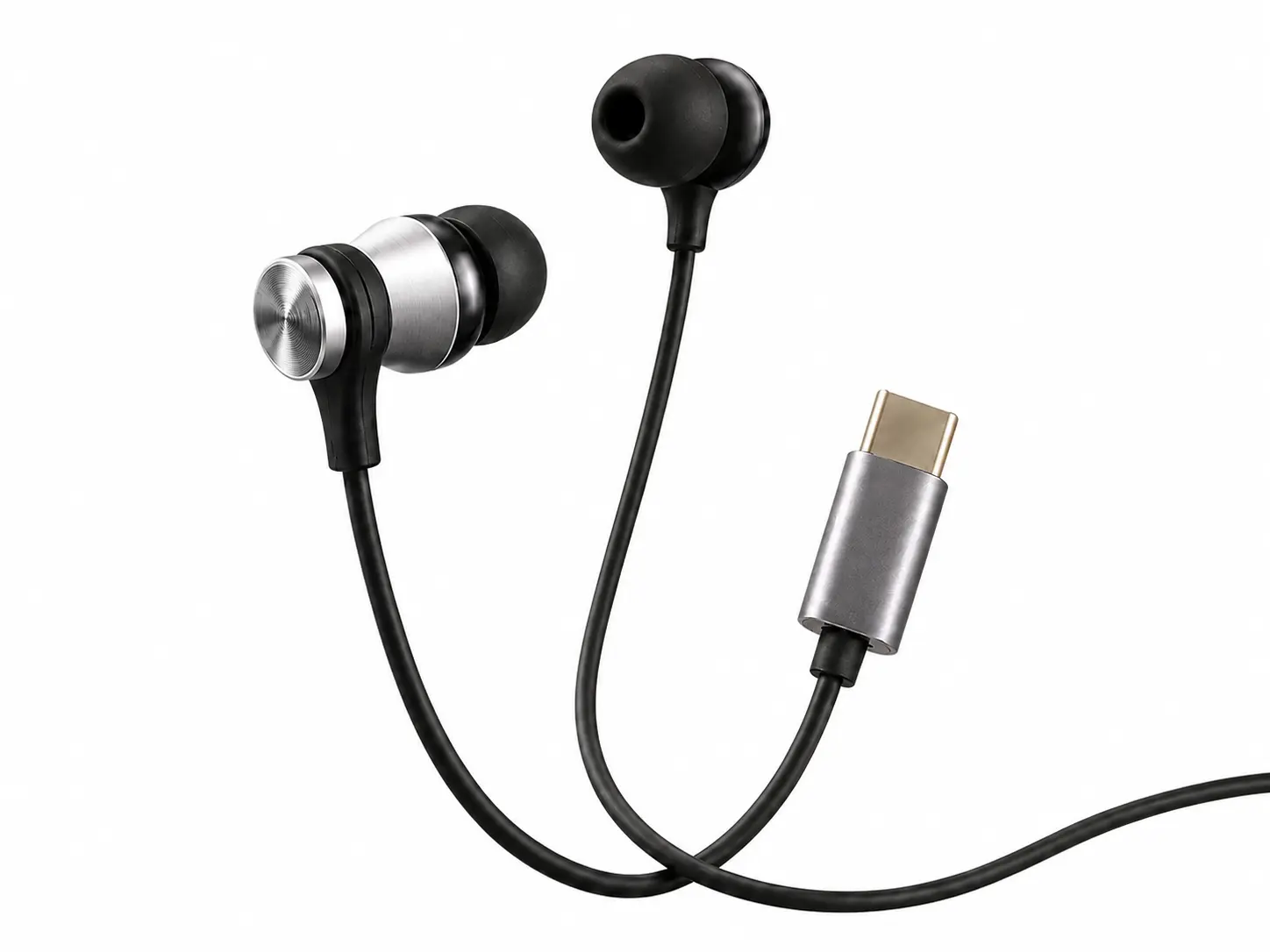 Auriculares con cable USB-C y acabado metálico 2