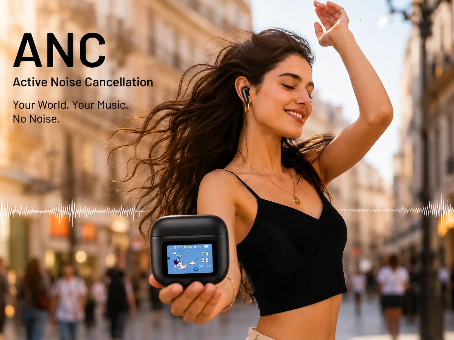Smart Screen ANC TWS Earbuds 5
