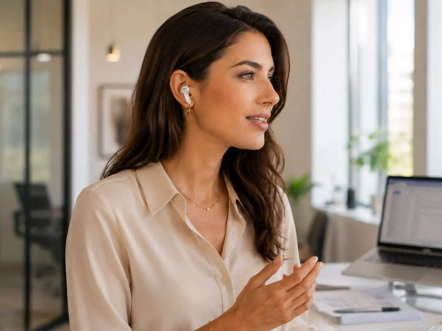 Leather Style TWS Earbuds 4