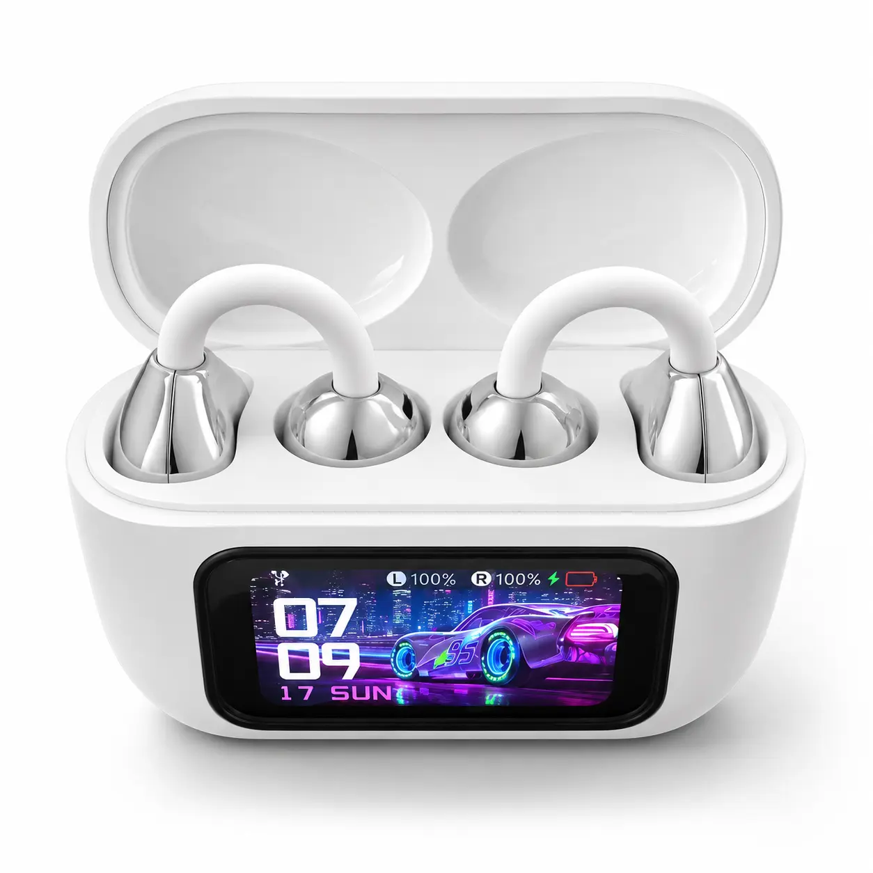 Auriculares TWS con clip y pantalla inteligente 3